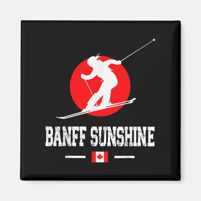 Imã Banff Sunshine Canadá Resort de Esqui Montanhas Ro (Frente)