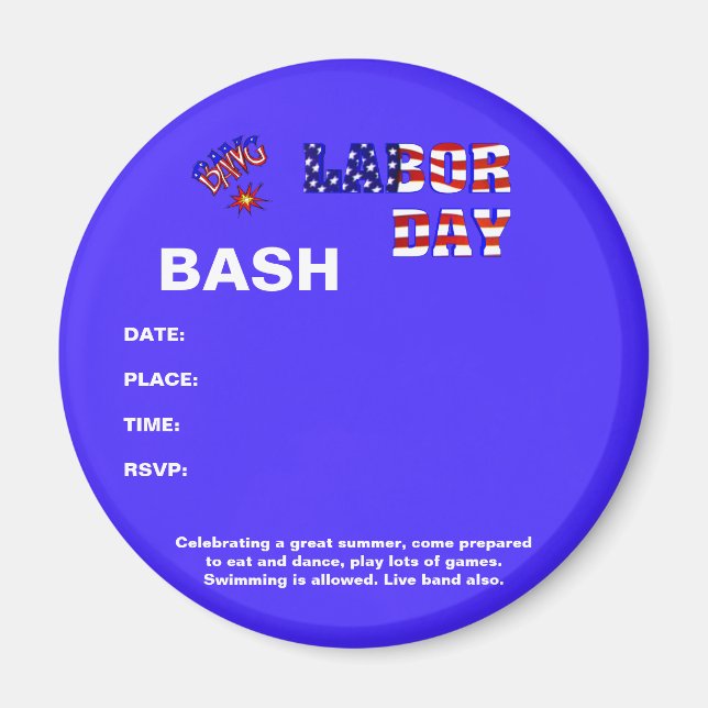 Imã Bang do Dia do Trabalhador - (Frente)