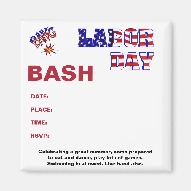 Imã Bang do Dia do Trabalhador - (Frente)