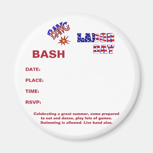 Imã Bang do Dia do Trabalhador - (Frente)