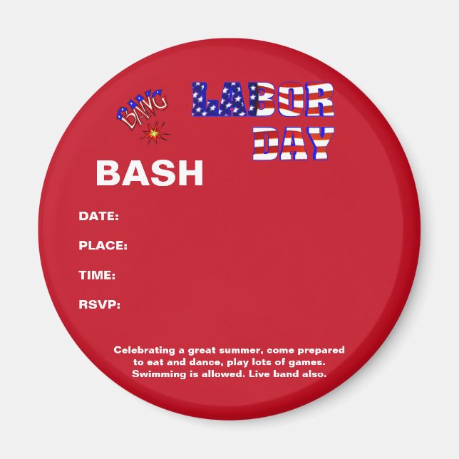 Imã Bang do Dia do Trabalhador - (Frente)