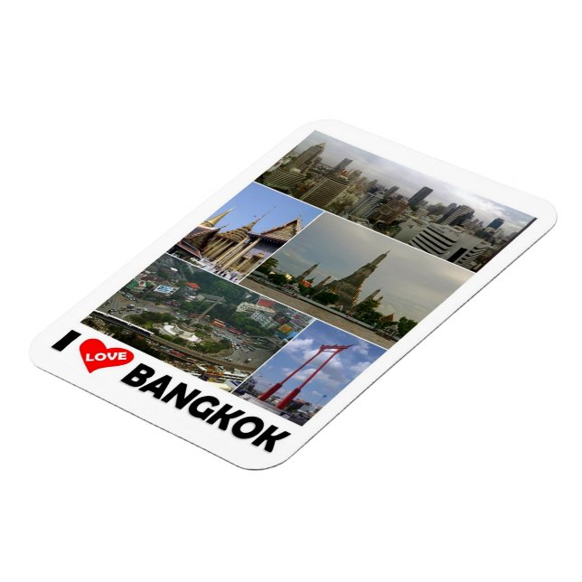 Ímã Bangkok - I Love - Thailand - Magnet (Left Side)