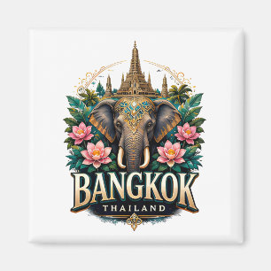 Imã Bangkok Tailândia Elefante Viagem Souvenir