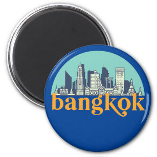 Imã Bangkok Tailândia Vintage City Skyline Cityscape
