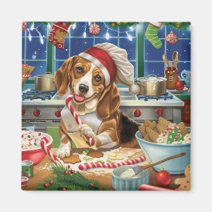Imã Banho Feriado de Beagle: Natal Festivo