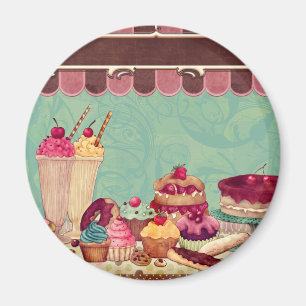 Imã Banner de Sinal de Grupo de Cupcakes