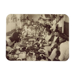 Ímã Banquete real na casa de barco do rei Kalakana,