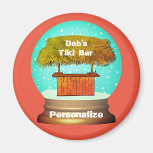 Imã Bar de Tiki praia temida neve globo