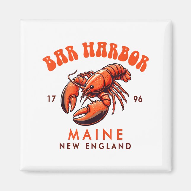 Imã Bar Harbor Maine New England Travel Funny Bar Harb (Frente)