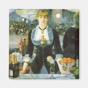 Imã Bar no Folies Bergere por Manet, arte do vintage