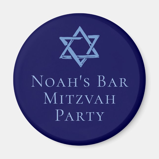 Imã Bar Real Mitzvah - Estrela do Partido de David (Frente)