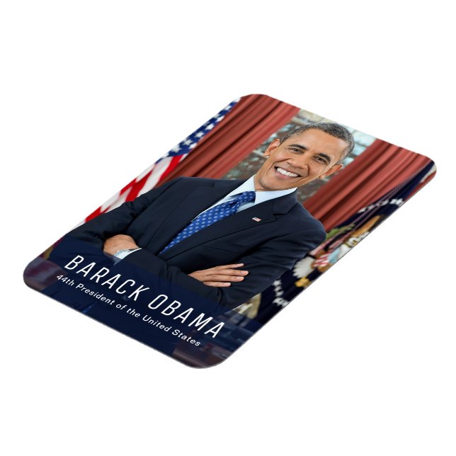 Ímã Barack Obama 44, EUA - Fotografia Magnet (Left Side)