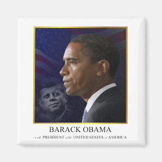 Imã Barack Obama com JFK - Magnet