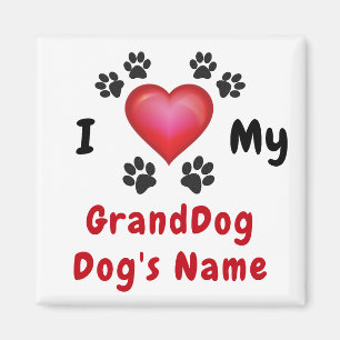 Imã Barato Eu Amo Meu Magnete Grand Dog, Personalizado