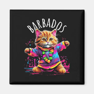 Imã Barbados Quirky Engraçado, Engraçado, Gato De Danç