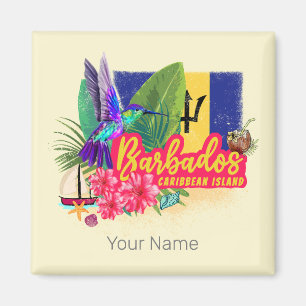 Imã Barbados Retro Caribe Ilha de Souvenir