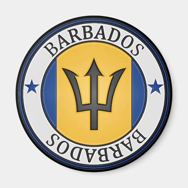Imã Barbados Round Emblem (Frente)