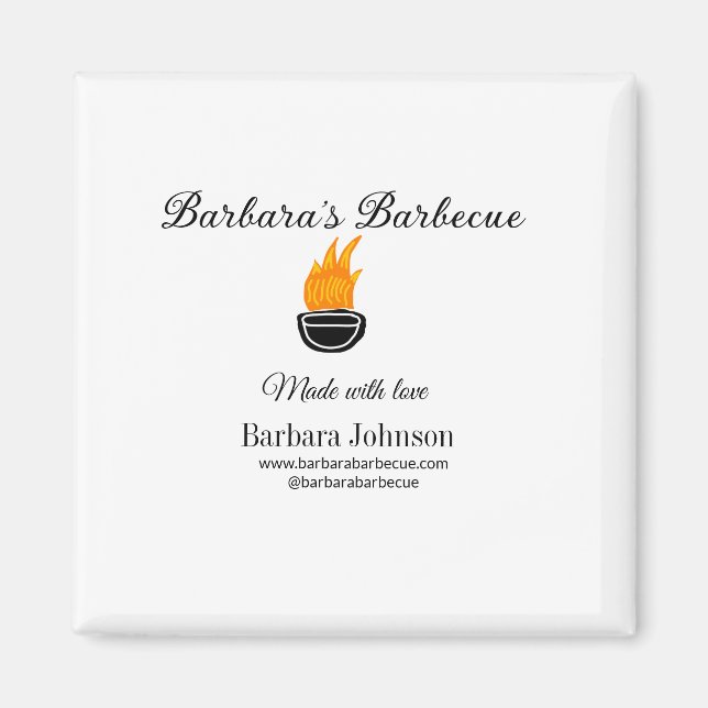 Imã Barbecue restaurante cozinha social media site n (Frente)