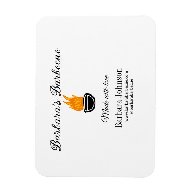 Ímã Barbecue restaurante cozinha social media site n (Vertical)