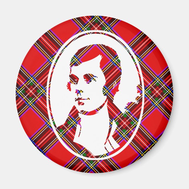 Imã Barbie Robbie Burns da Escócia de Tartan (Frente)