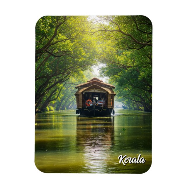 Ímã Barca de Casa Kerala Índia (Vertical)