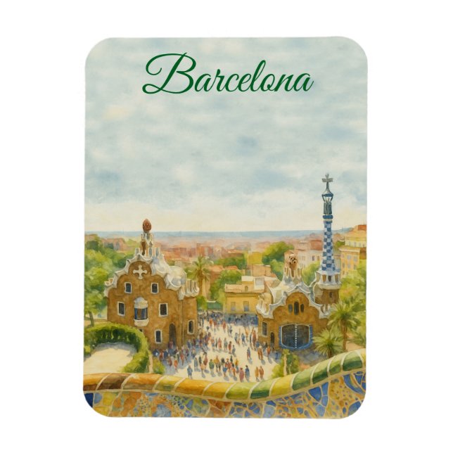 Ímã Barcelona Park Guell (Vertical)