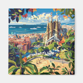 Imã Barcelona, Park Guell, Sagrada Familia, Imán, Souv
