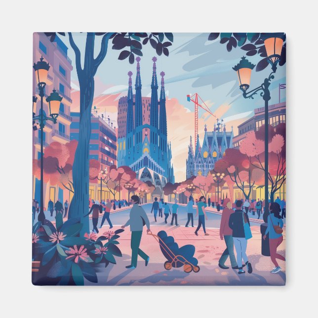 Imã Barcelona, Park Guell, Sagrada Familia, Souvenir (Frente)