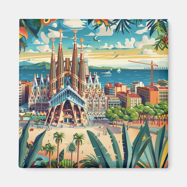 Imã Barcelona, Park Guell, Sagrada Familia, Souvenir (Frente)