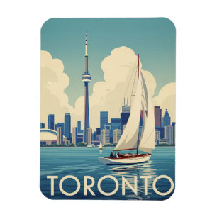 Ímã Barco à Vela Antigo em Toronto Canadá Viagem