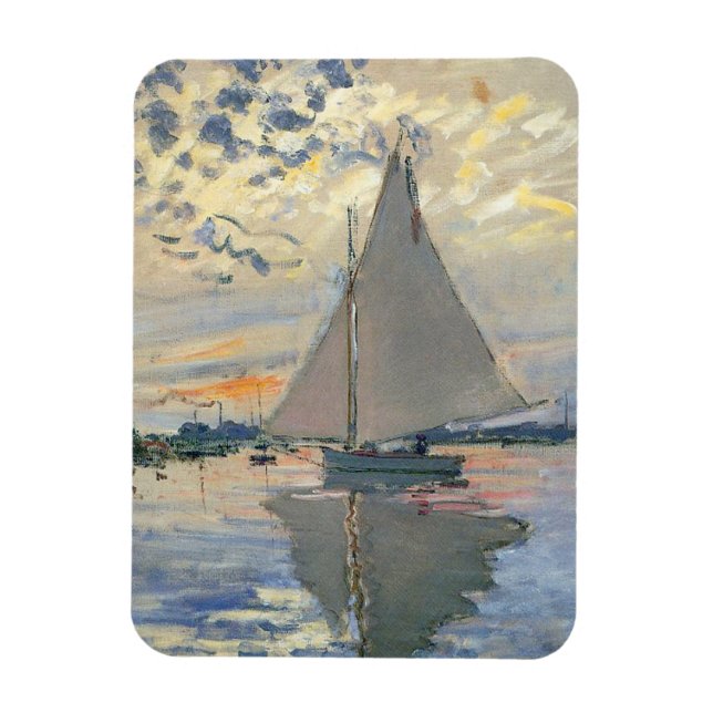 Ímã Barco à Vela de Monet Impressionismo Francês Arte  (Vertical)