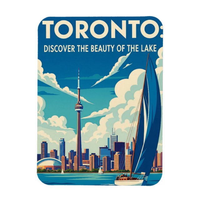 Ímã Barco à vela em Toronto Canadá Viagem (Vertical)