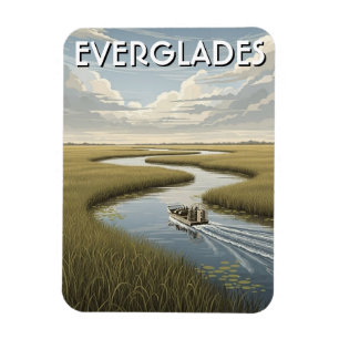 Ímã Barco aéreo Jacaré Parque Nacional Everglades Flór