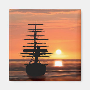 Imã Barco ao cair do sol íman
