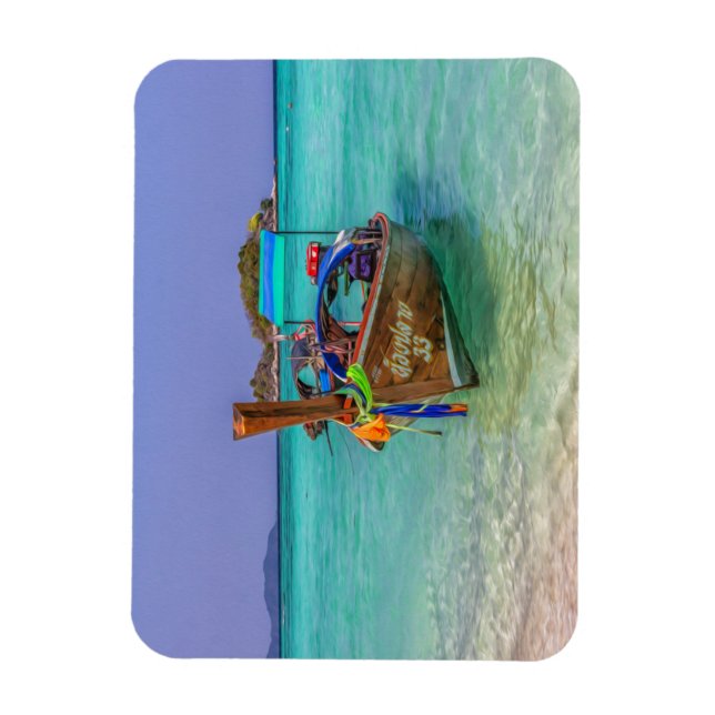Ímã Barco cauda longa, Koh Lipe, Tailândia (Vertical)