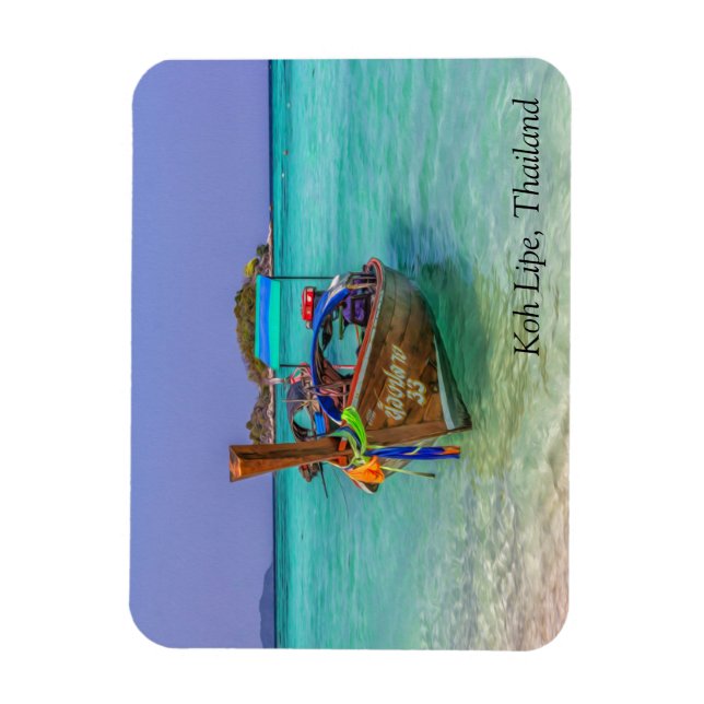 Ímã Barco cauda longa, Koh Lipe, Tailândia (Vertical)