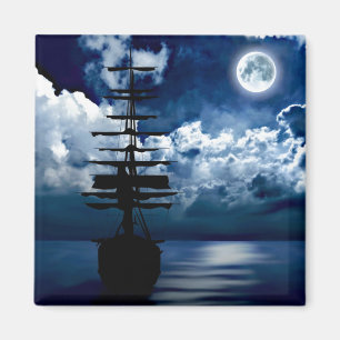 Imã Barco com lua cheia íman