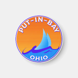Imã Barco De Navegação No Lago De Ohio