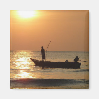 Imã Barco de Pesca ao Sunset