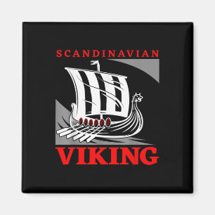 Imã Barco Viking Escandinavo Dragão Drakkar Thor
