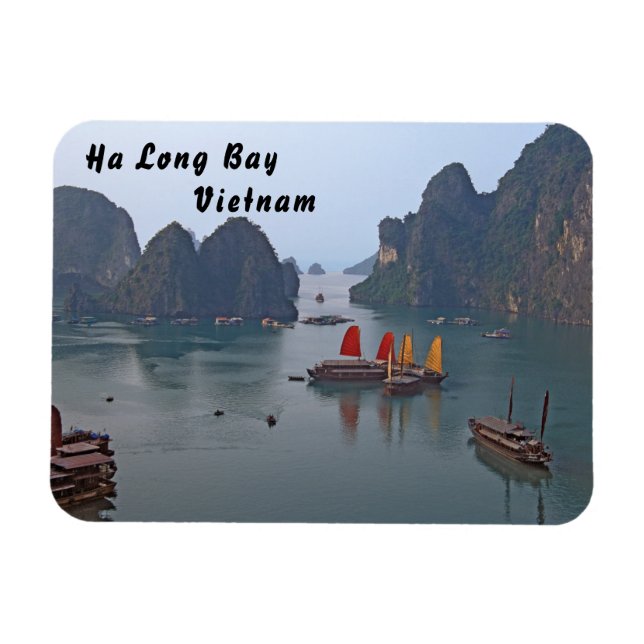 Ímã Barcos à vela na Baía de Ha Long - Vietnã, Ásia (Horizontal)