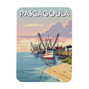 Ímã Barcos de camarão em Pascagoula Mississippi