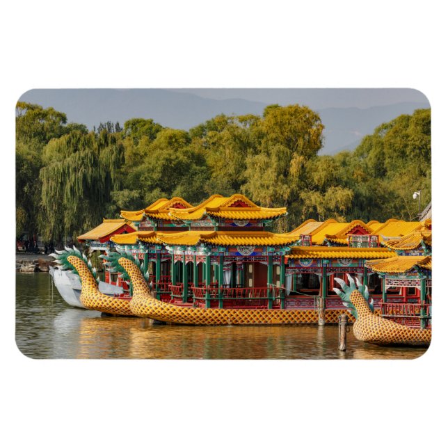 Ímã Barcos de Dragão Turísticos | Lago Kunming (Horizontal)