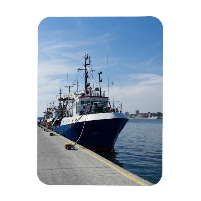 Ímã Barcos de pesca amarrados (Vertical)