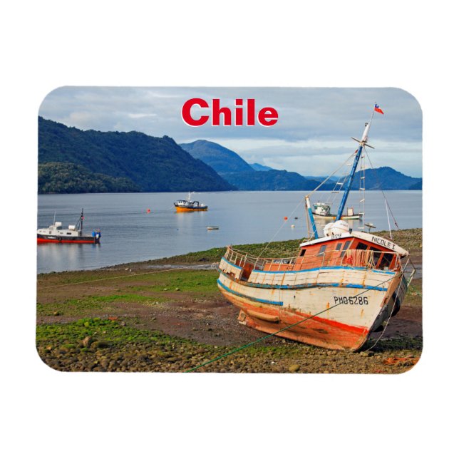 Ímã Barcos de pesca, Hornopiren, Chile (Horizontal)
