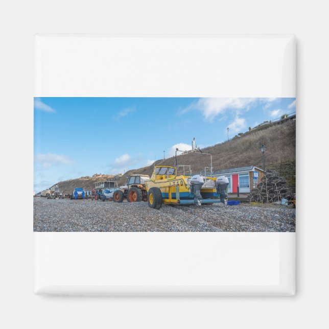 Imã Barcos de pesca na praia Cromer, Costa Norfolk (Frente)