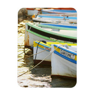 Ímã Barcos de pesca provençais típicos pintados de
