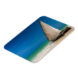 Ímã Barcos de pesca tradicionais na praia