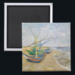 Imã Barcos De Pesca | Vincent Van Gogh<br><div class="desc">Barcos de pesca na praia em Saintes-Maries (1888) por Vincent Van Gogh,  artista poste-impressionista neerlandês. Arte original é uma pintura em forma de óleo na paisagem da canvas que mostra vários barcos de pesca na costa oceânica.

Use as ferramentas de design para adicionar texto personalizado ou personalizar a imagem.</div>