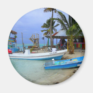 Imã Barcos no calafate de Caye, Belize